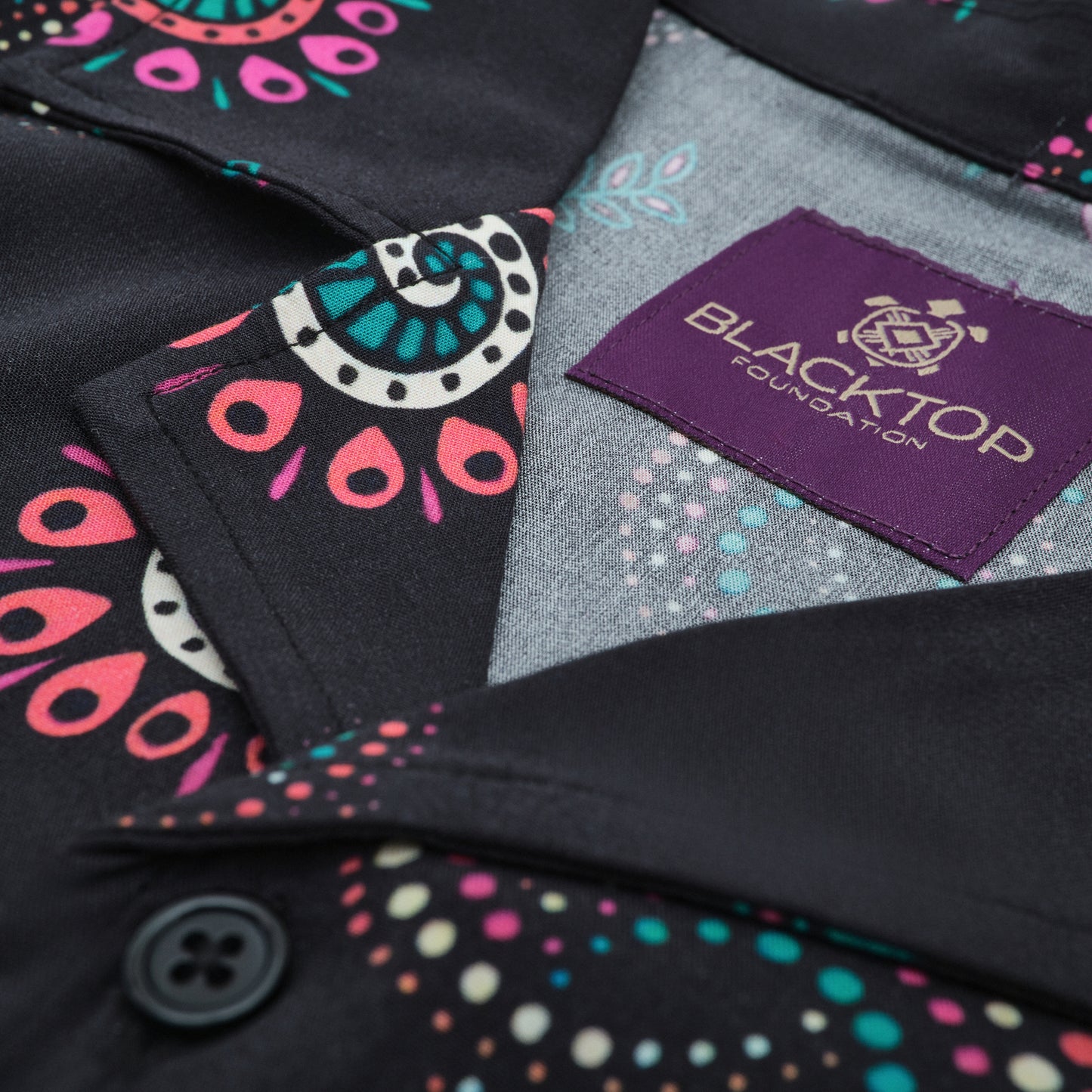 Short Sleeve Shirt | Cosmic Swirl | Black