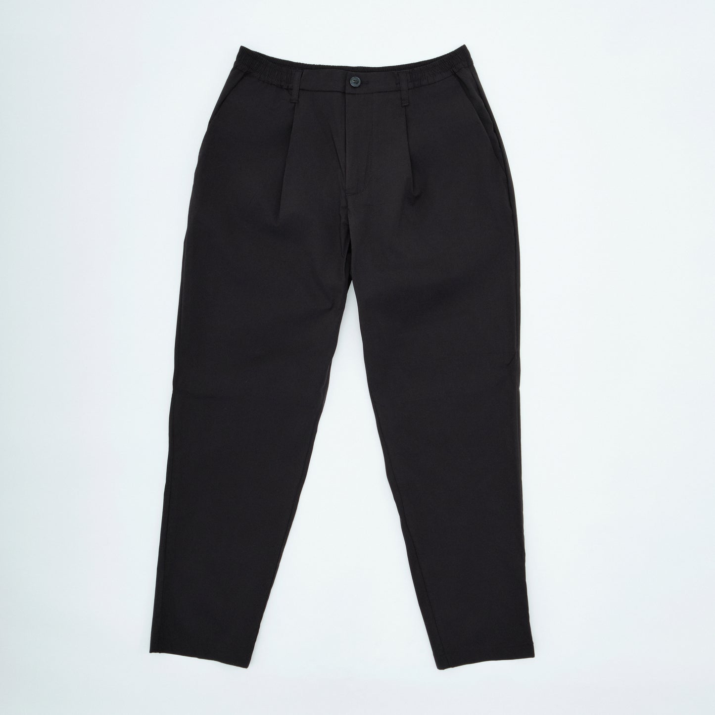 Relaxed Fit Pants| Pleated| Black