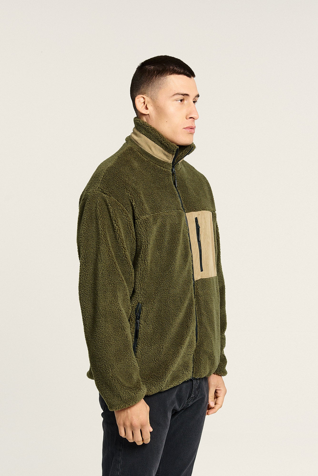 Jacket | Teddy | Green Beige