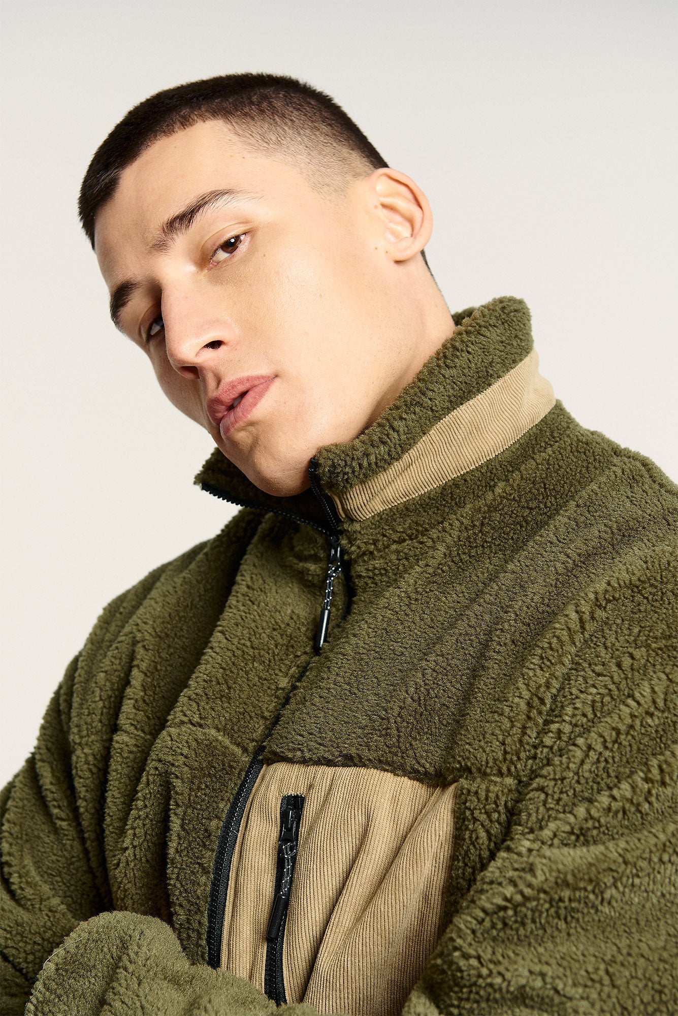 Jacket | Teddy | Green Beige