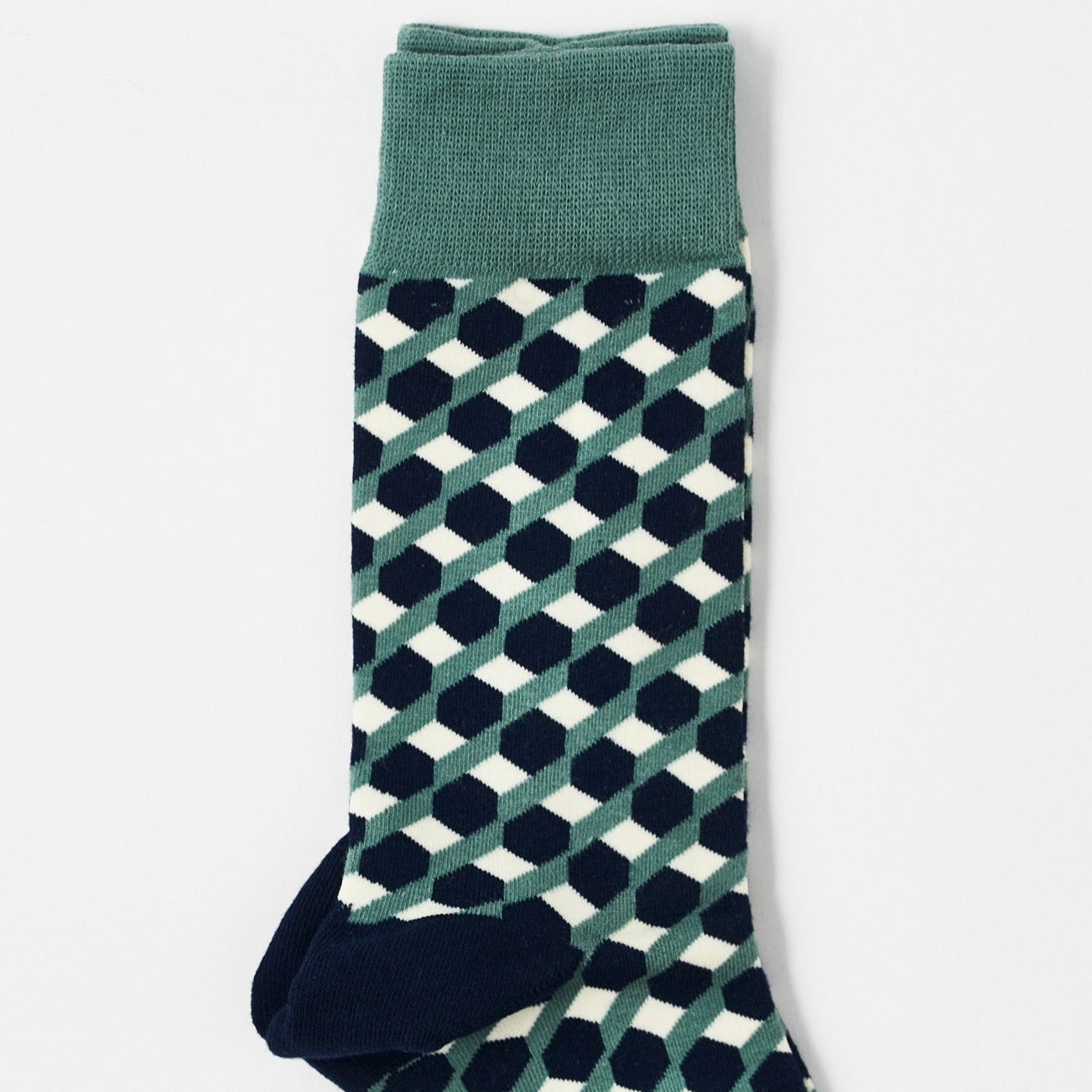 Geometrical Sock | Check | Marine