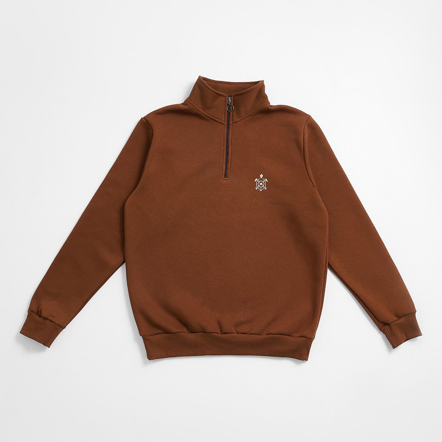 Sweat Half Zip | Duke | Cinnamon Brown