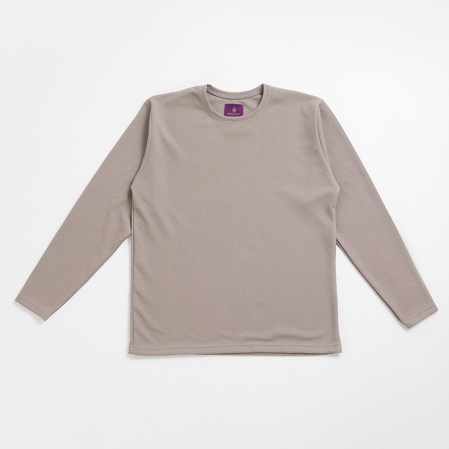Long Sleeve Waffle Tee | Freddy | Beige