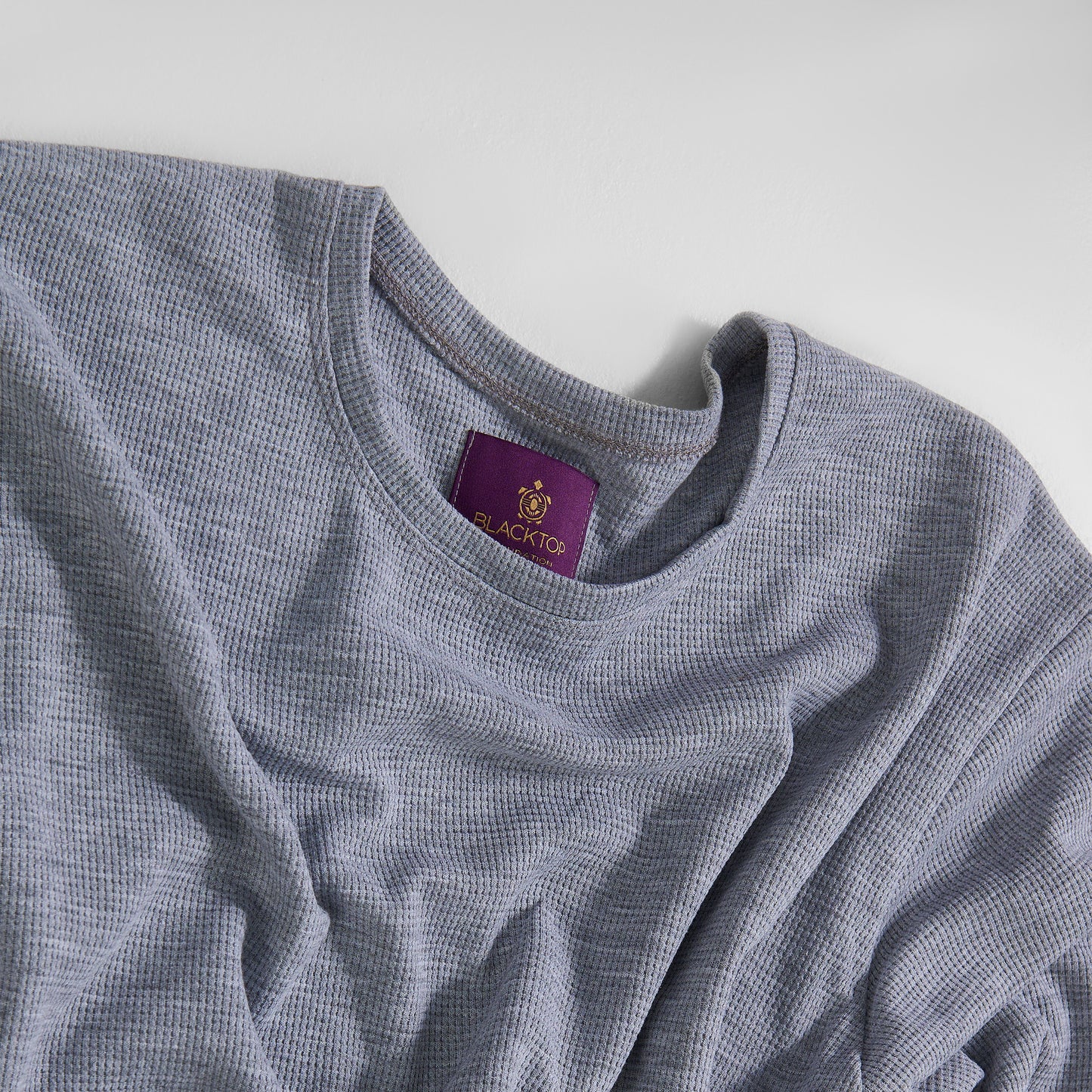 Long Sleeve Waffle Tee | Freddy | Light Grey Mel