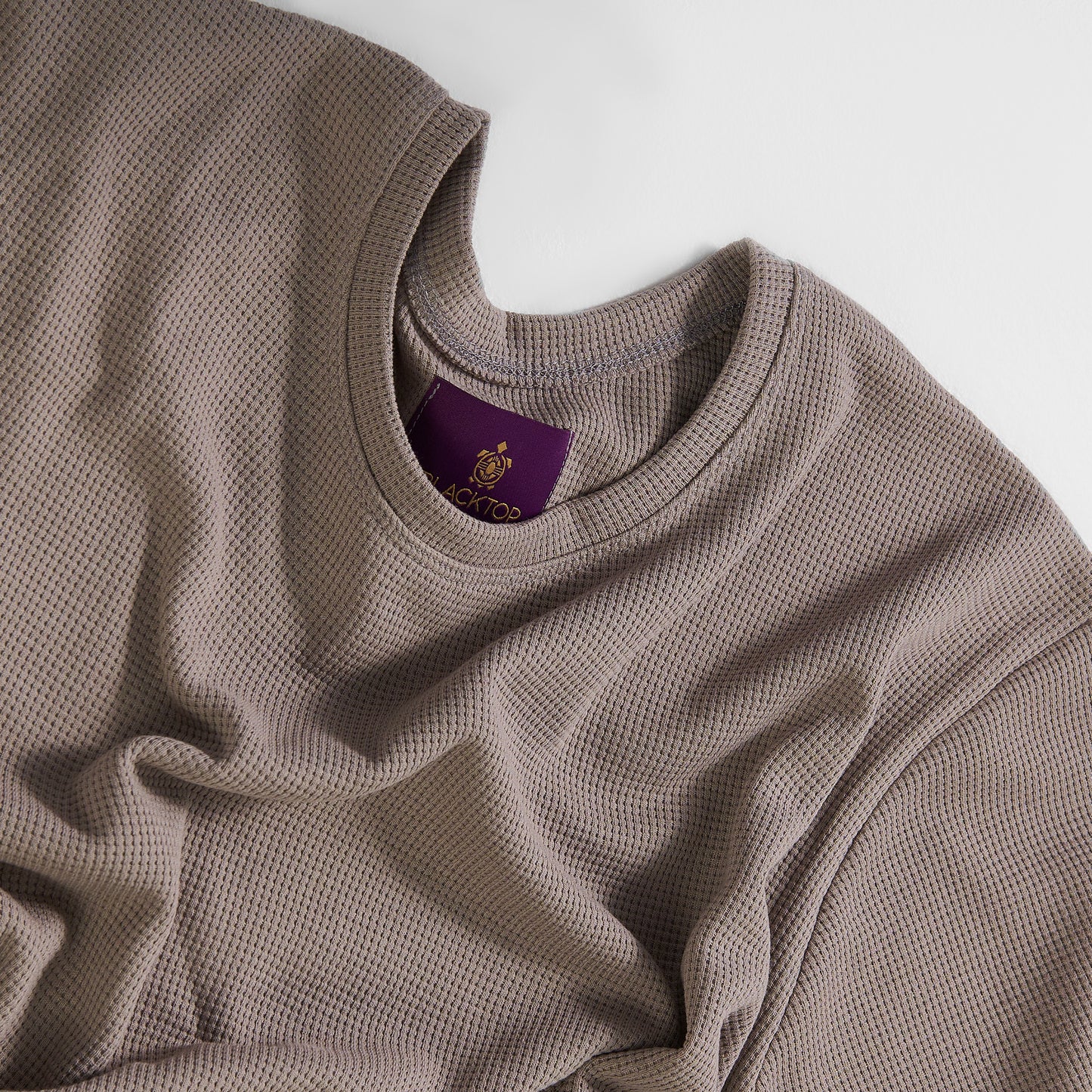 Long Sleeve Waffle Tee | Freddy | Beige