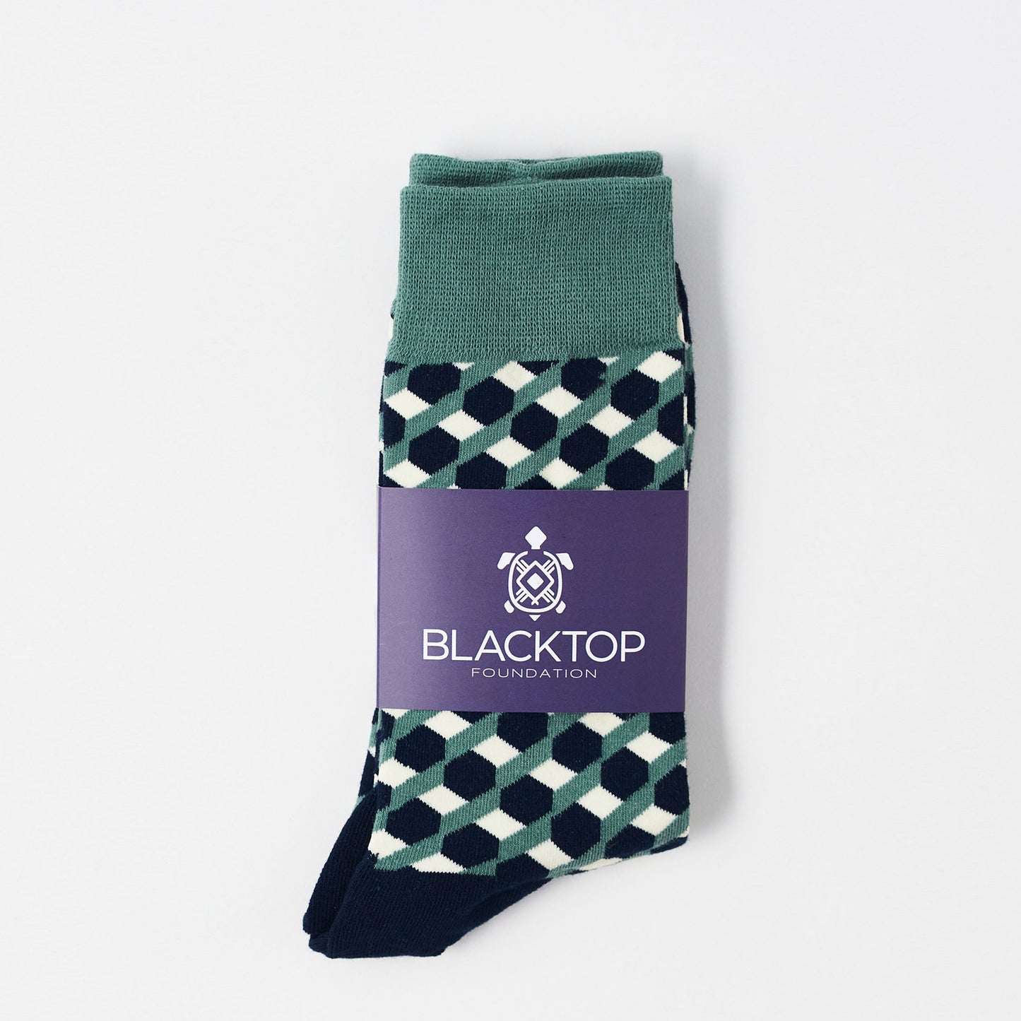 Geometrical Sock | Check | Marine