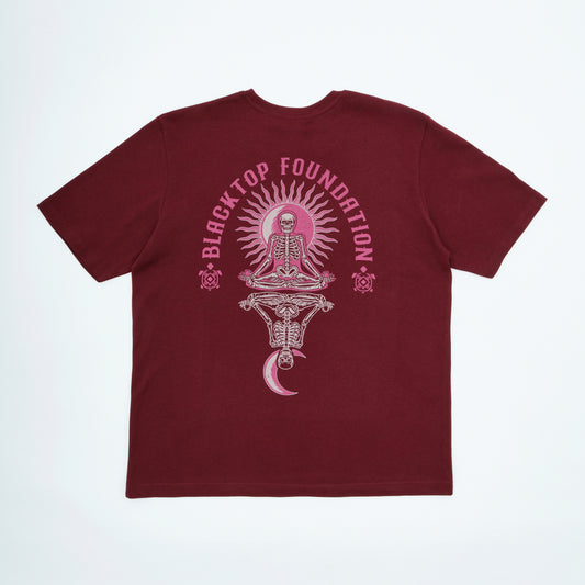 Tshirt | Budha Skull | Burgundy