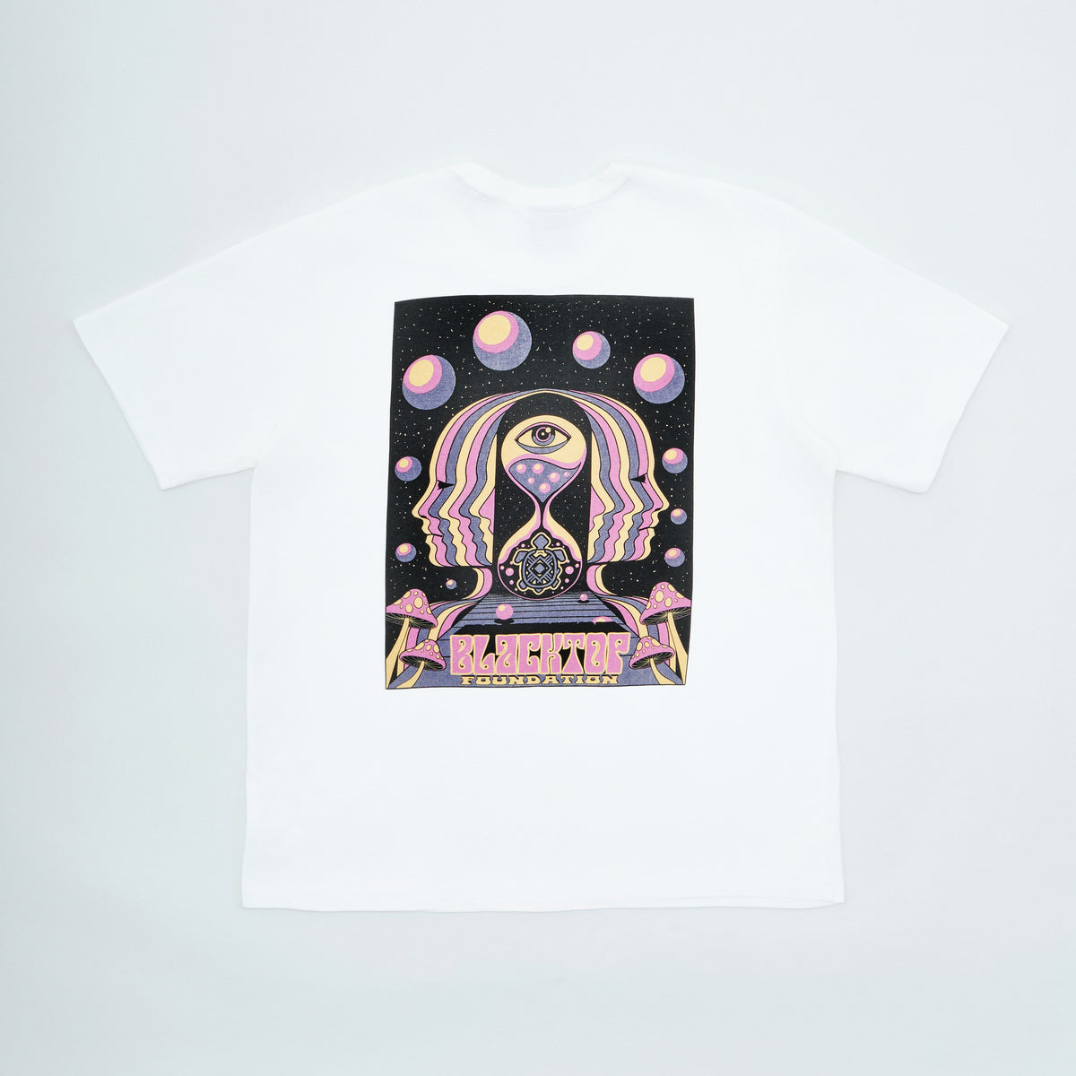 Tshirt | Psy-Hourglass | White – Blacktopfoundation