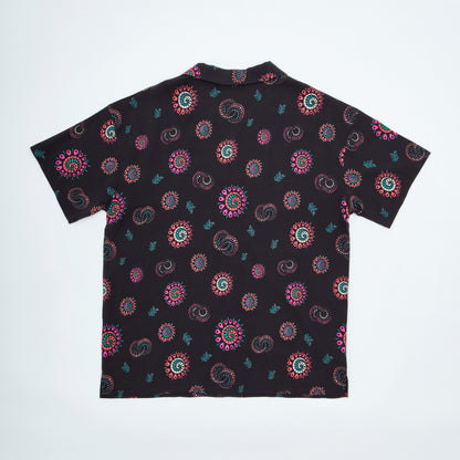 Short Sleeve Shirt | Cosmic Swirl | Black