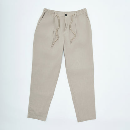 Relaxed Fit Linen Pants – Pleated Front | Yung Linen| Beige