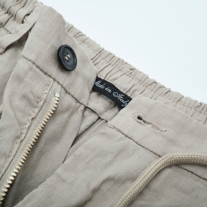 Relaxed Fit Linen Pants – Pleated Front | Yung Linen| Beige