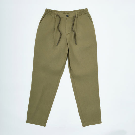 Relaxed Fit Linen Pants – Pleated Front | Yung Linen| Dark Green