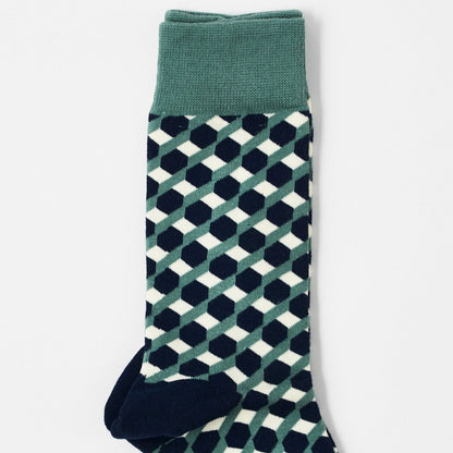 Geometrical Sock | Check  | Marine