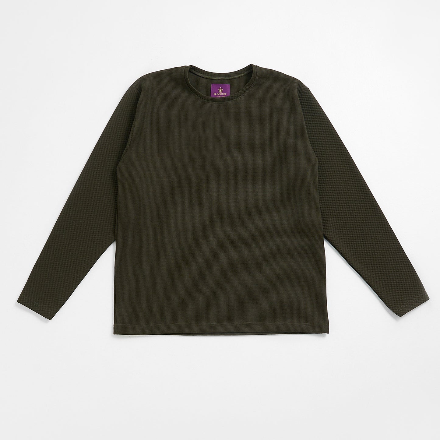 Long Sleeve Waffle Tee | Freddy | Olive