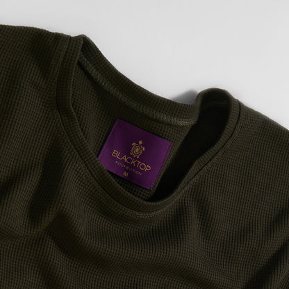 Long Sleeve Waffle Tee | Freddy | Olive