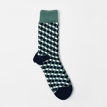 Geometrical Sock | Check  | Marine